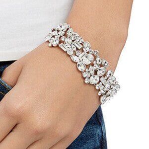 Swarovski Clear Crystal DIva Clear Crystal Rhodium Bracelet Medium Item #5167393